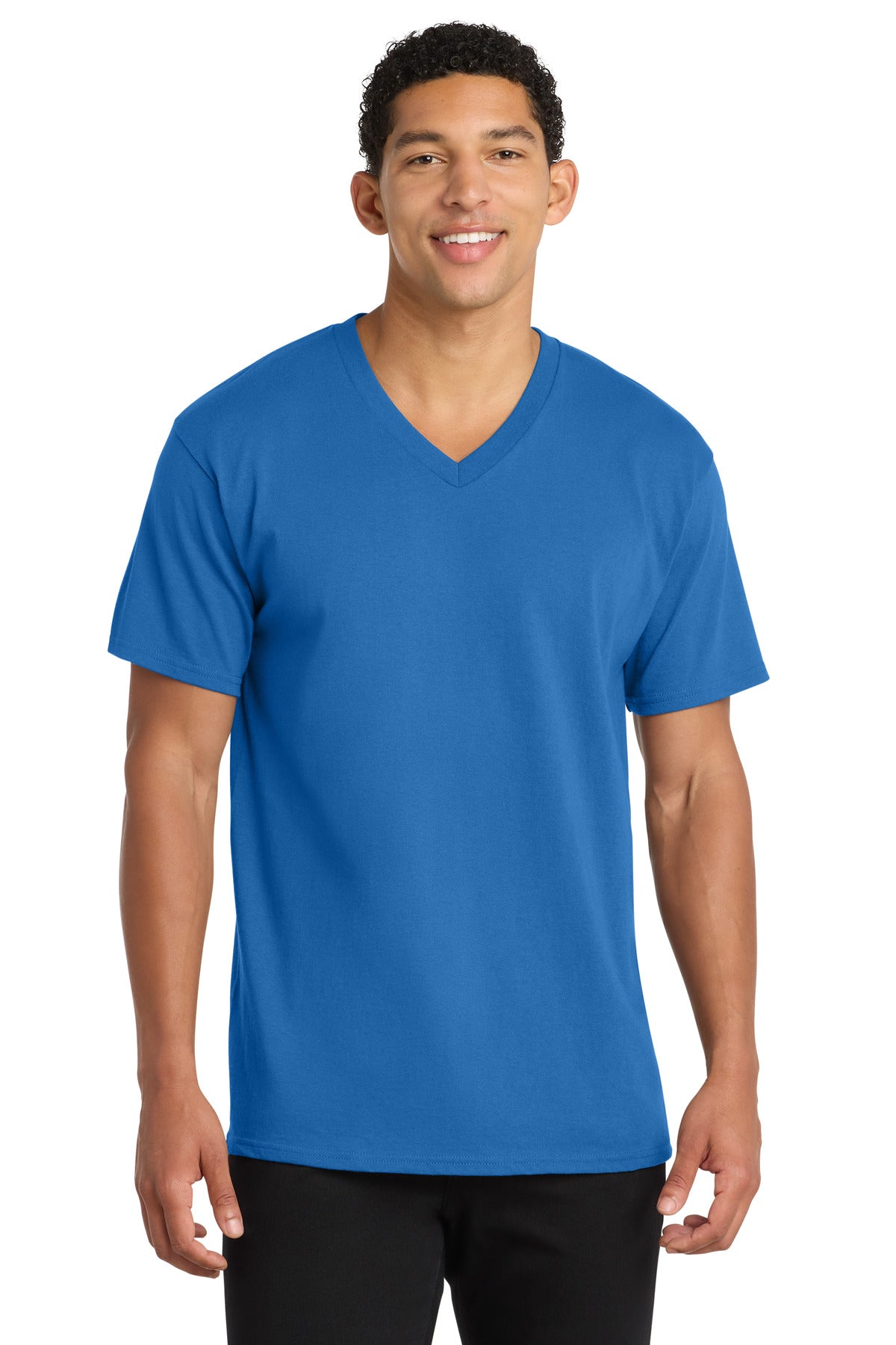 Port & Co   Core Cotton V-Neck Tee. PC54V