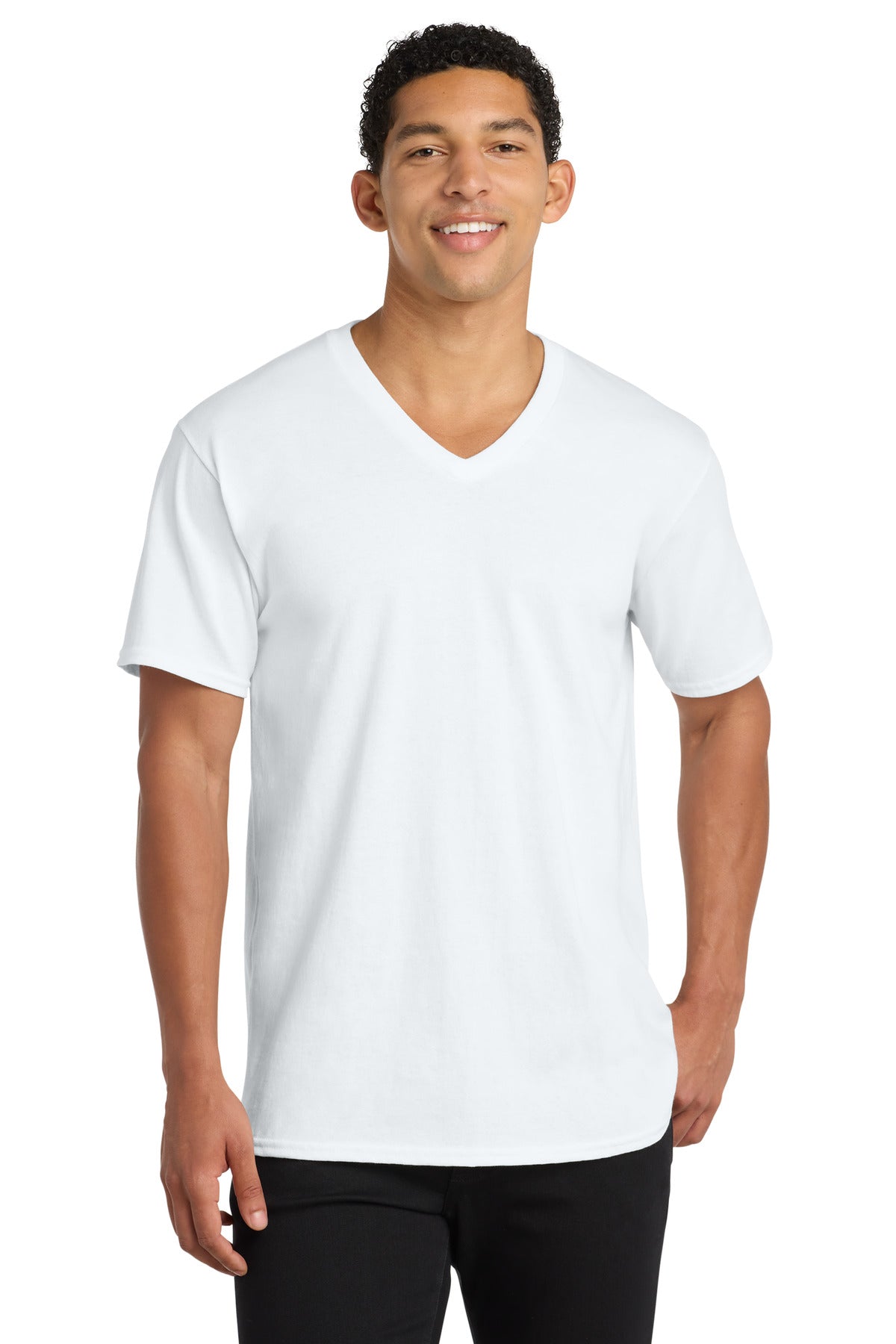 Port & Co   Core Cotton V-Neck Tee. PC54V