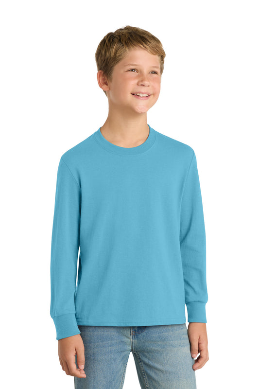 Port & Co   Youth Long Sleeve Core Cotton Tee PC54YLS