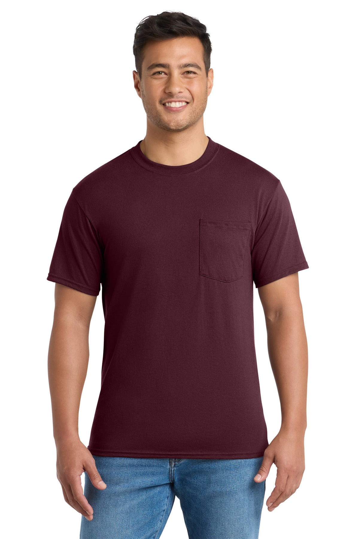 Port & Co   Tall Core Blend Pocket Tee. PC55PT