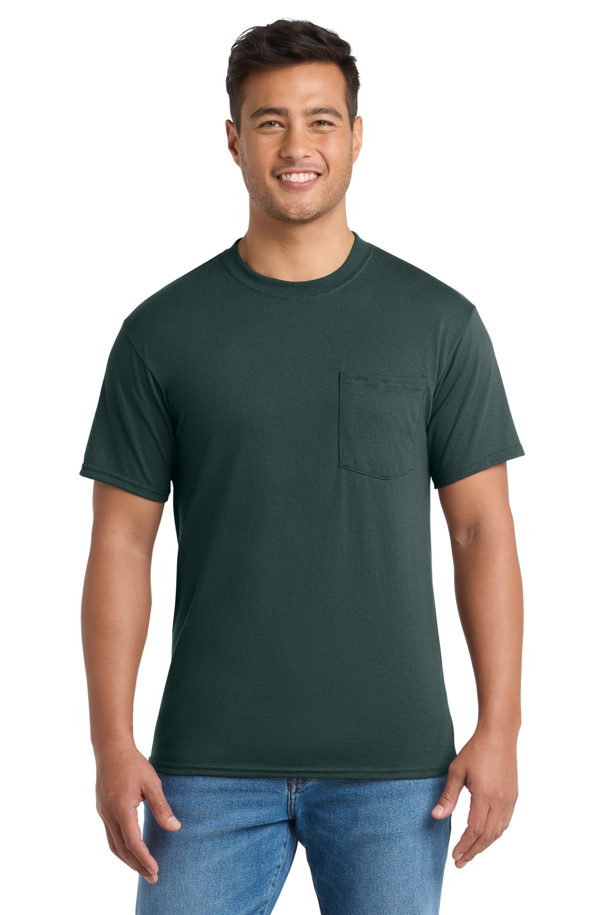 Port & Co   Tall Core Blend Pocket Tee. PC55PT