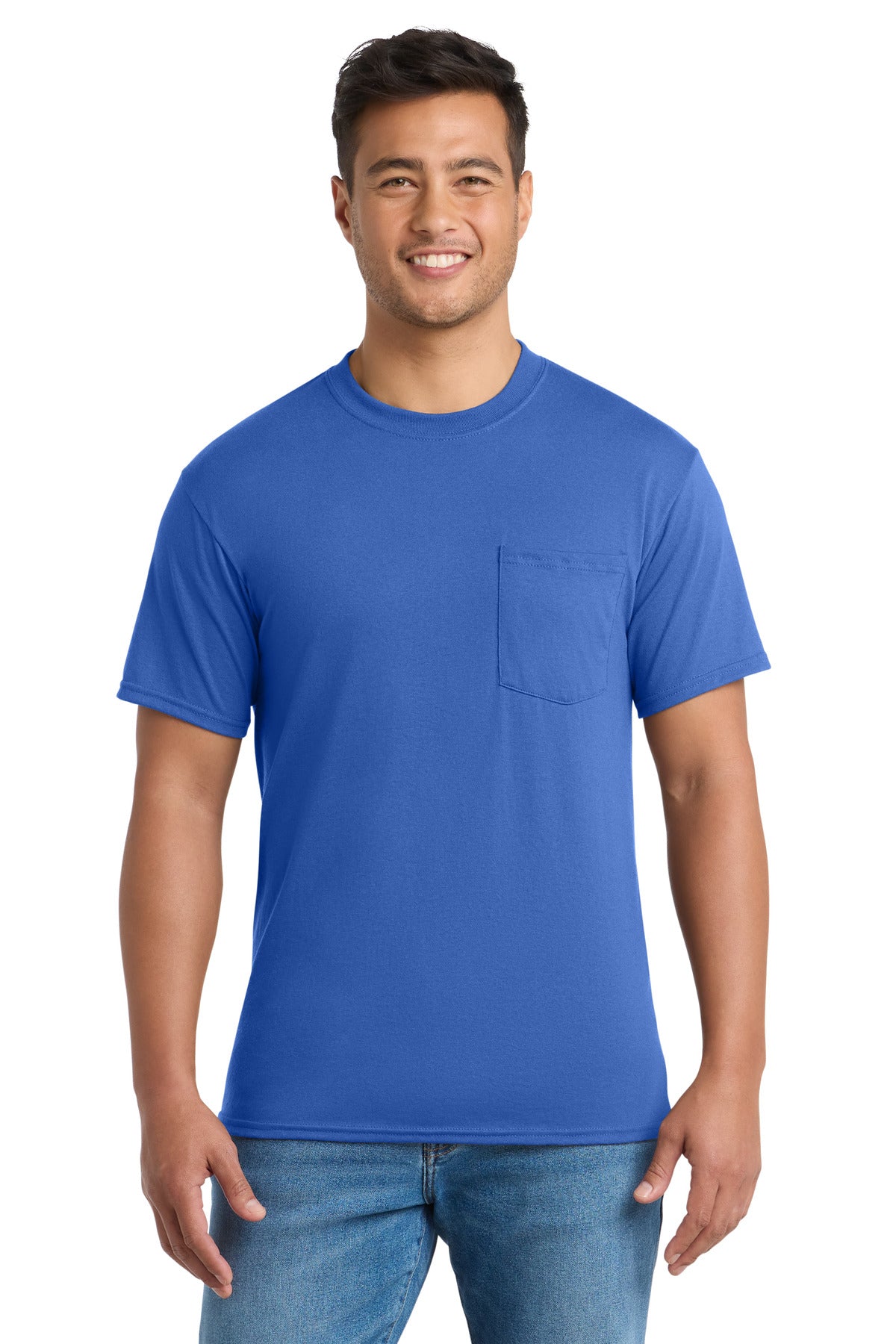 Port & Co   Tall Core Blend Pocket Tee. PC55PT