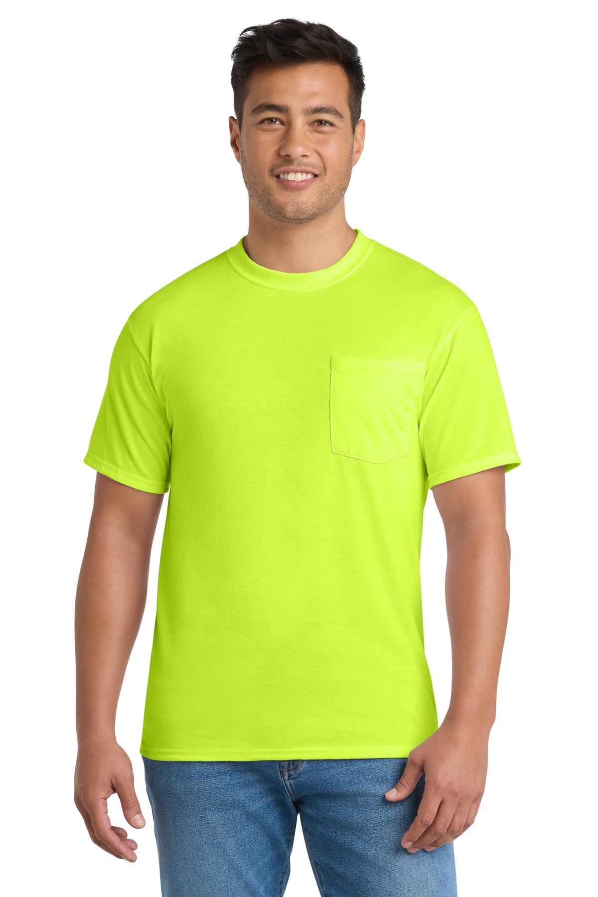 Port & Co   Tall Core Blend Pocket Tee. PC55PT
