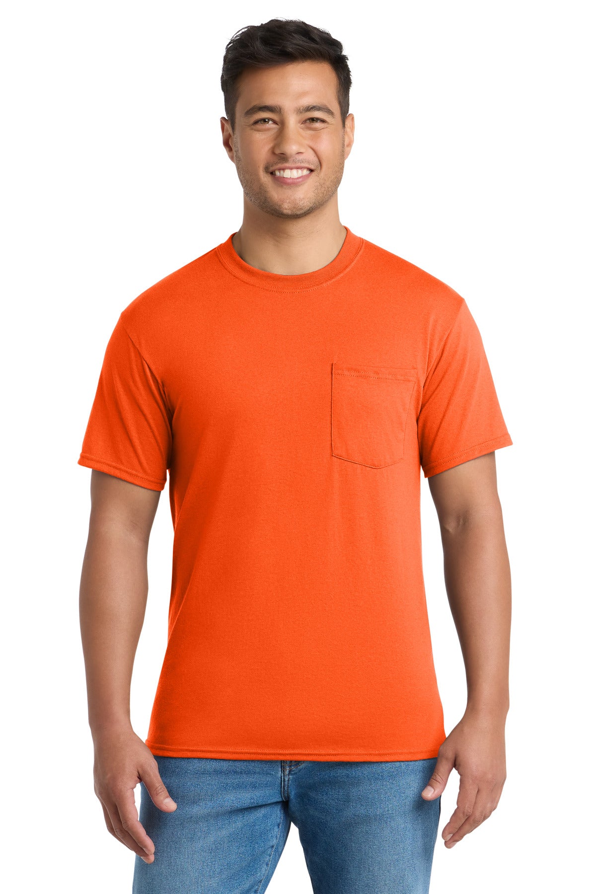 Port & Co   Tall Core Blend Pocket Tee. PC55PT