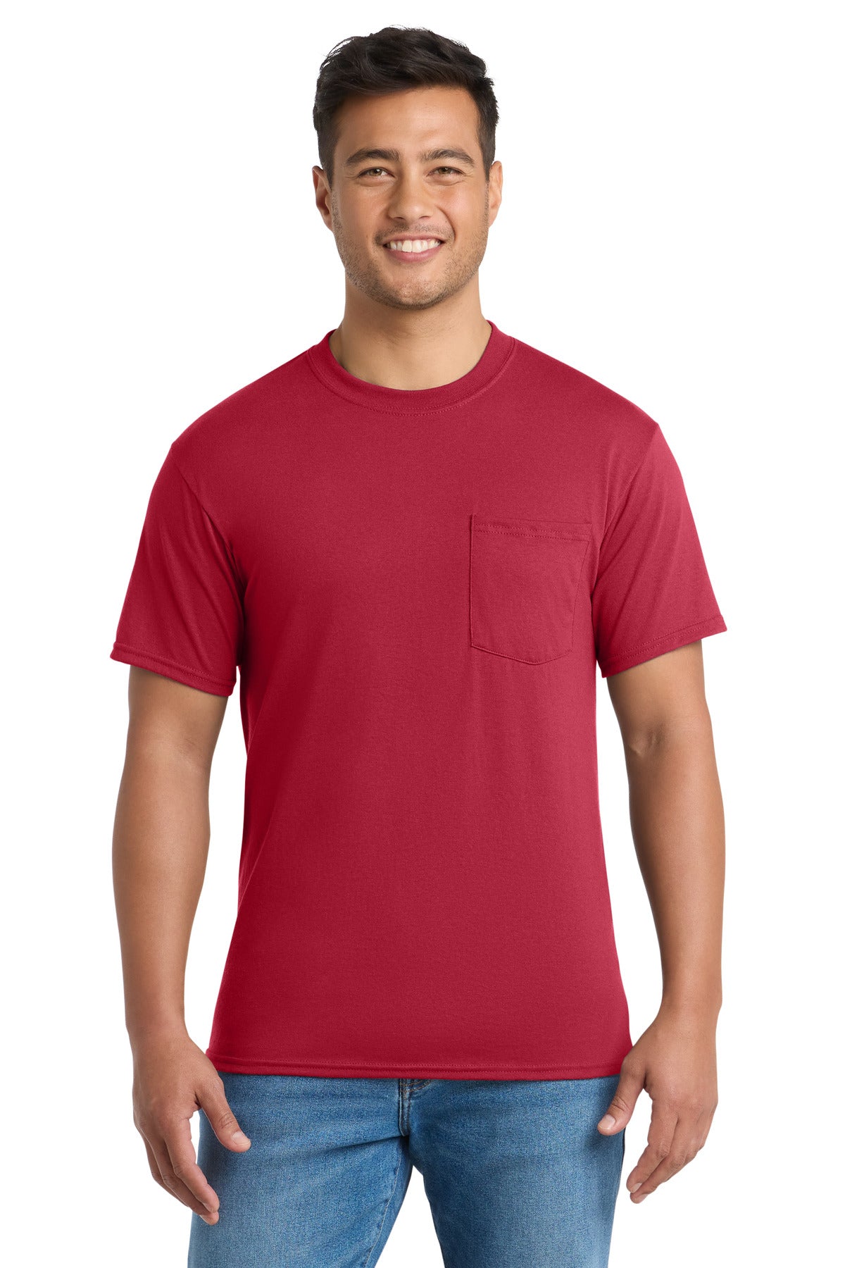 Port & Co   Core Blend Pocket Tee. PC55P