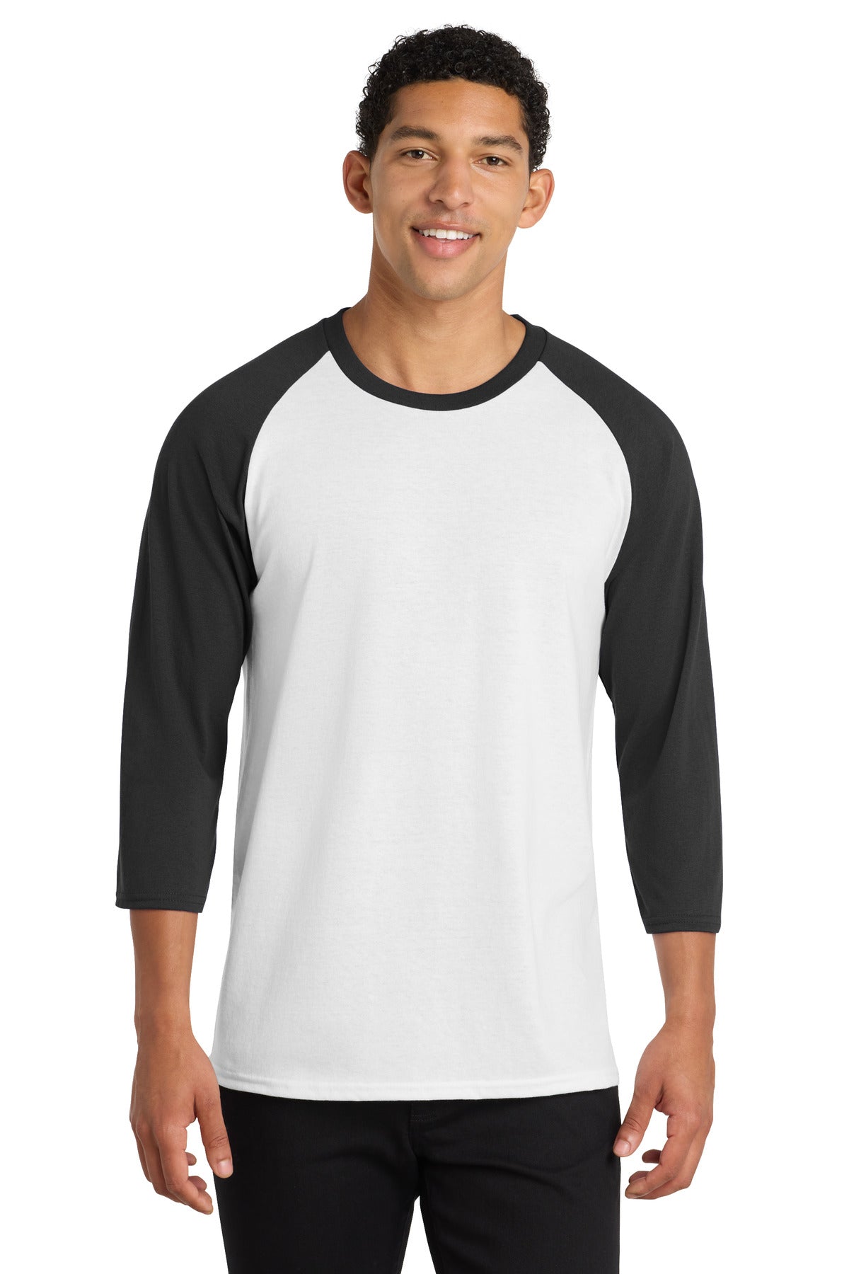 Port & Co   Core Blend 3/4-Sleeve Raglan Tee. PC55RS