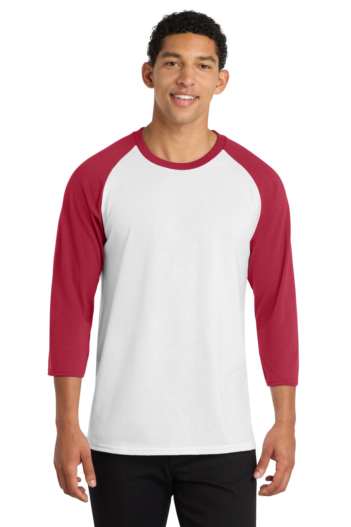Port & Co   Core Blend 3/4-Sleeve Raglan Tee. PC55RS