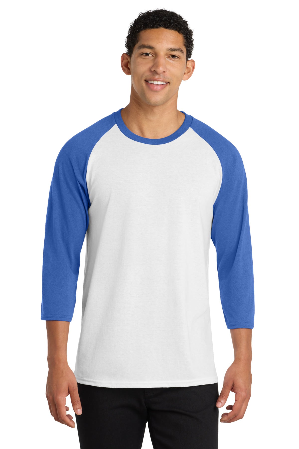 Port & Co   Core Blend 3/4-Sleeve Raglan Tee. PC55RS