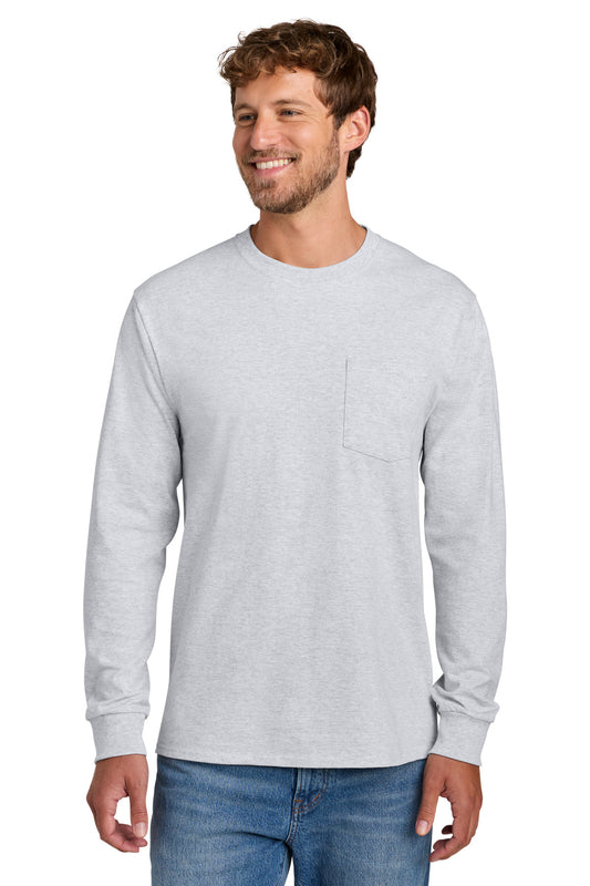 Port & Co   Tall Long Sleeve Essential Pocket Tee. PC61LSPT