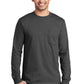 Port & Co   Tall Long Sleeve Essential Pocket Tee. PC61LSPT