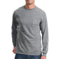 Port & Co   Long Sleeve Essential Pocket Tee.  PC61LSP