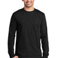 Port & Co   Long Sleeve Essential Pocket Tee.  PC61LSP