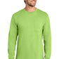 Port & Co   Long Sleeve Essential Pocket Tee.  PC61LSP