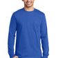Port & Co   Long Sleeve Essential Pocket Tee.  PC61LSP