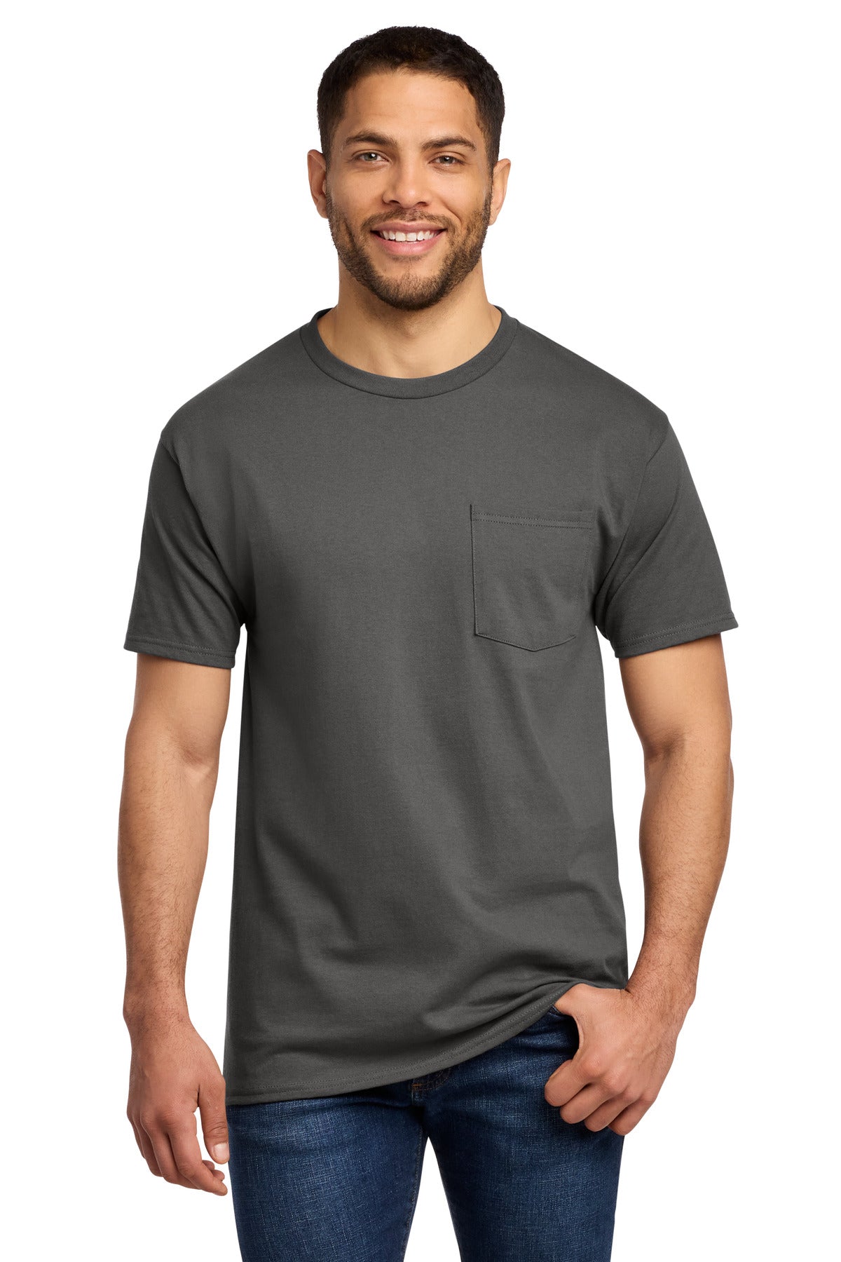 Port & Co   Tall Essential Pocket Tee. PC61PT
