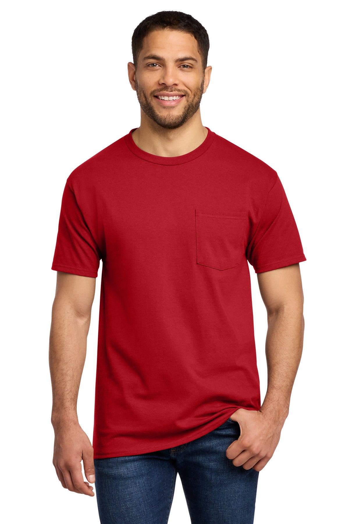 Port & Co   Tall Essential Pocket Tee. PC61PT