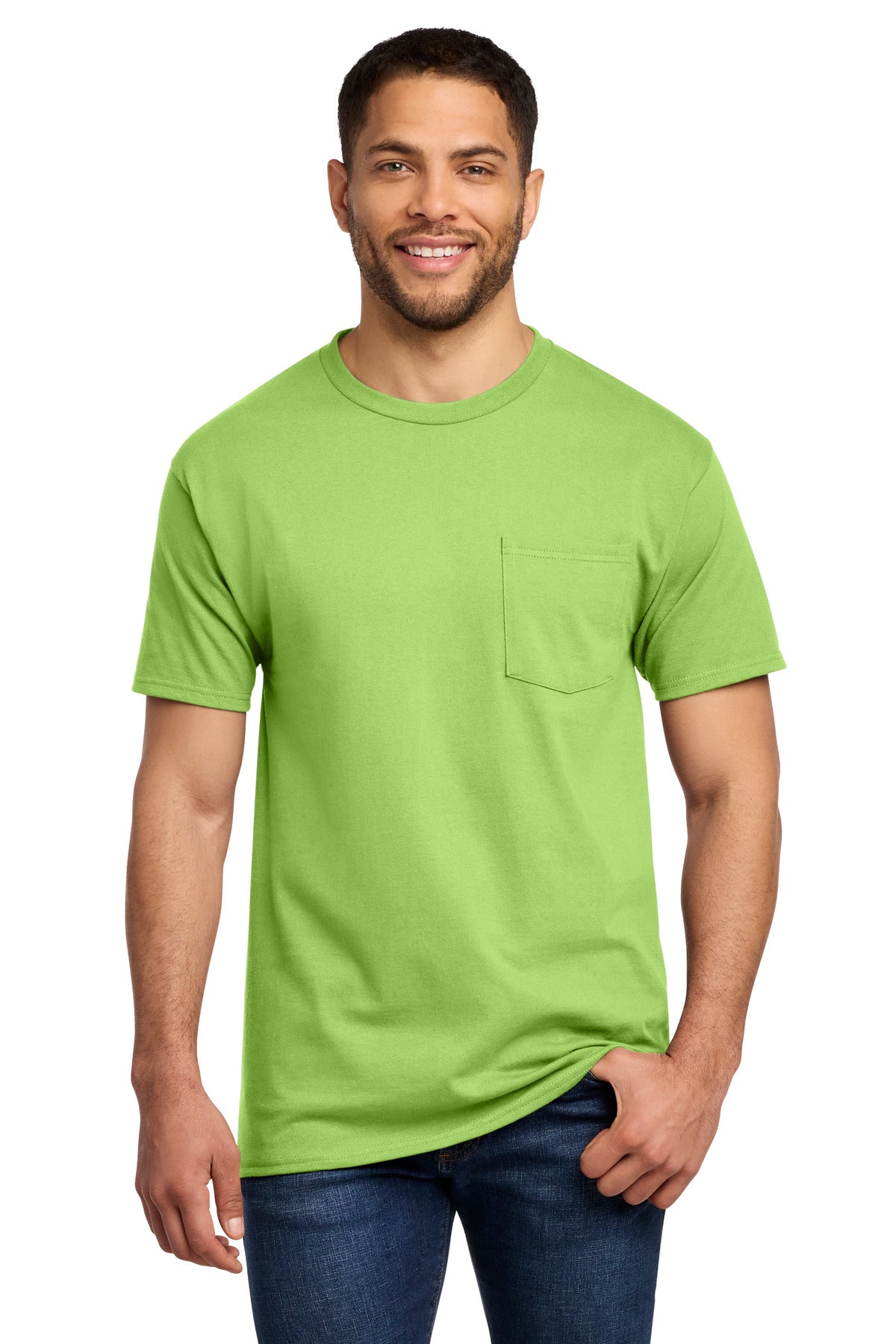 Port & Co   Essential Pocket Tee. PC61P