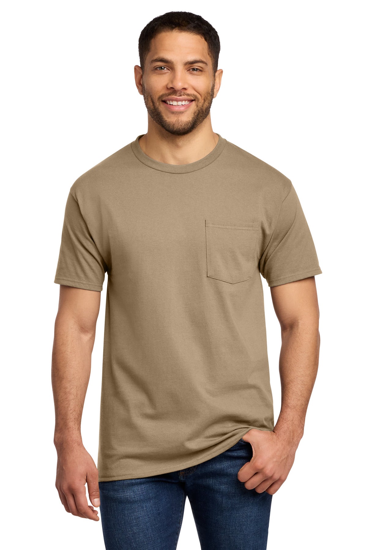 Port & Co   Essential Pocket Tee. PC61P