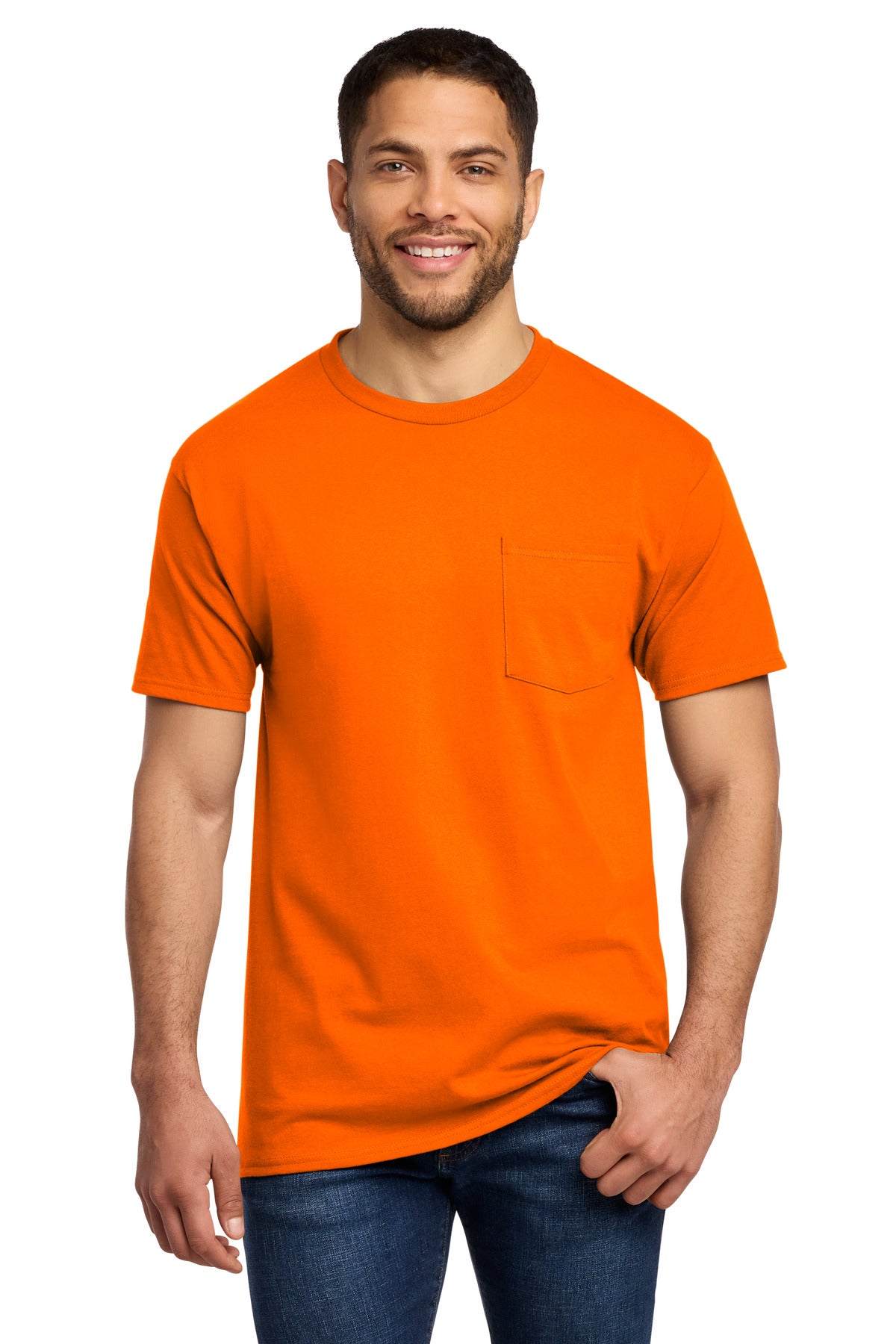 Port & Co   Essential Pocket Tee. PC61P