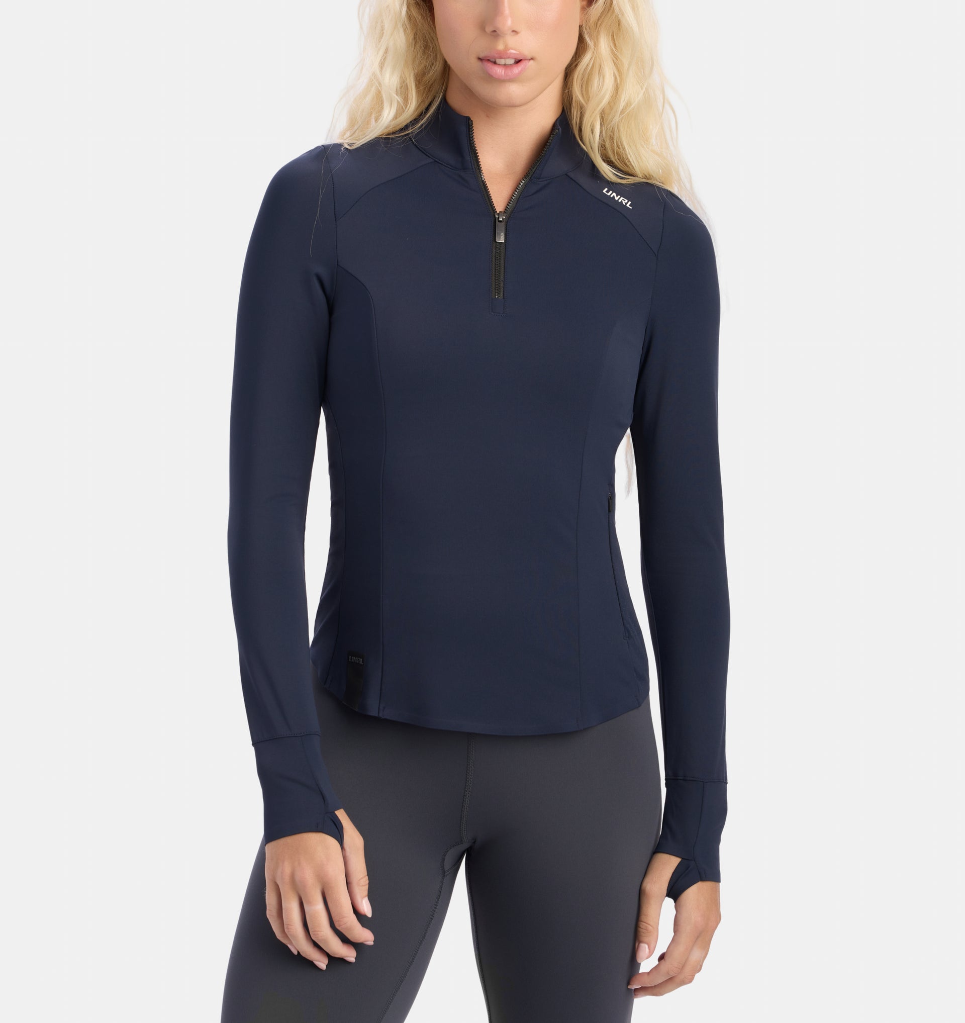 UNRL Womens Performa Fitted Half-Zip Ã¢â‚¬â€œ Midnight Navy