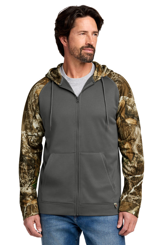 Russell Outdoors   Realtree   Performance Colorblock Full-Zip Hoodie RU452