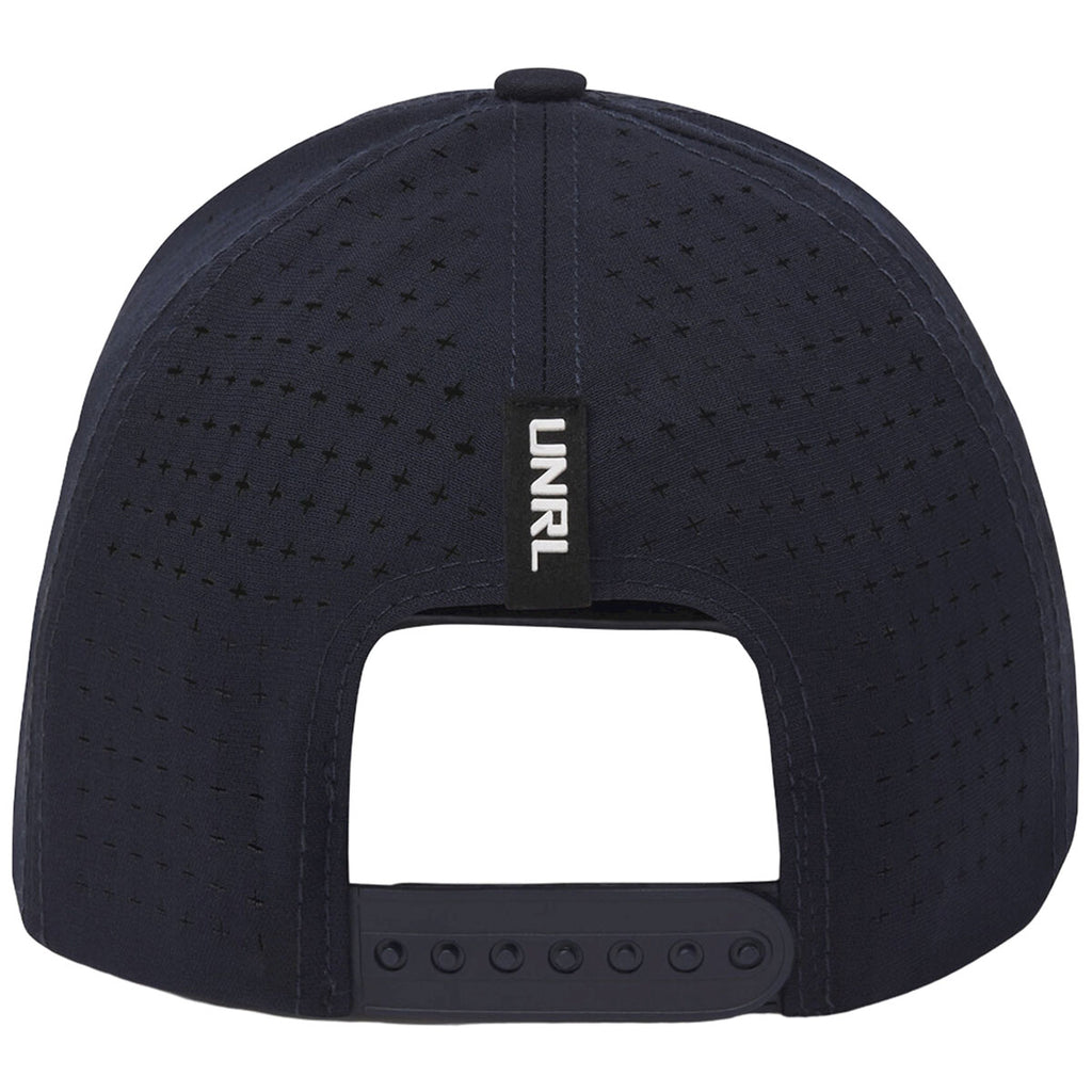 UNRL Mid-Pro Vented Rope Snapback Navy/White