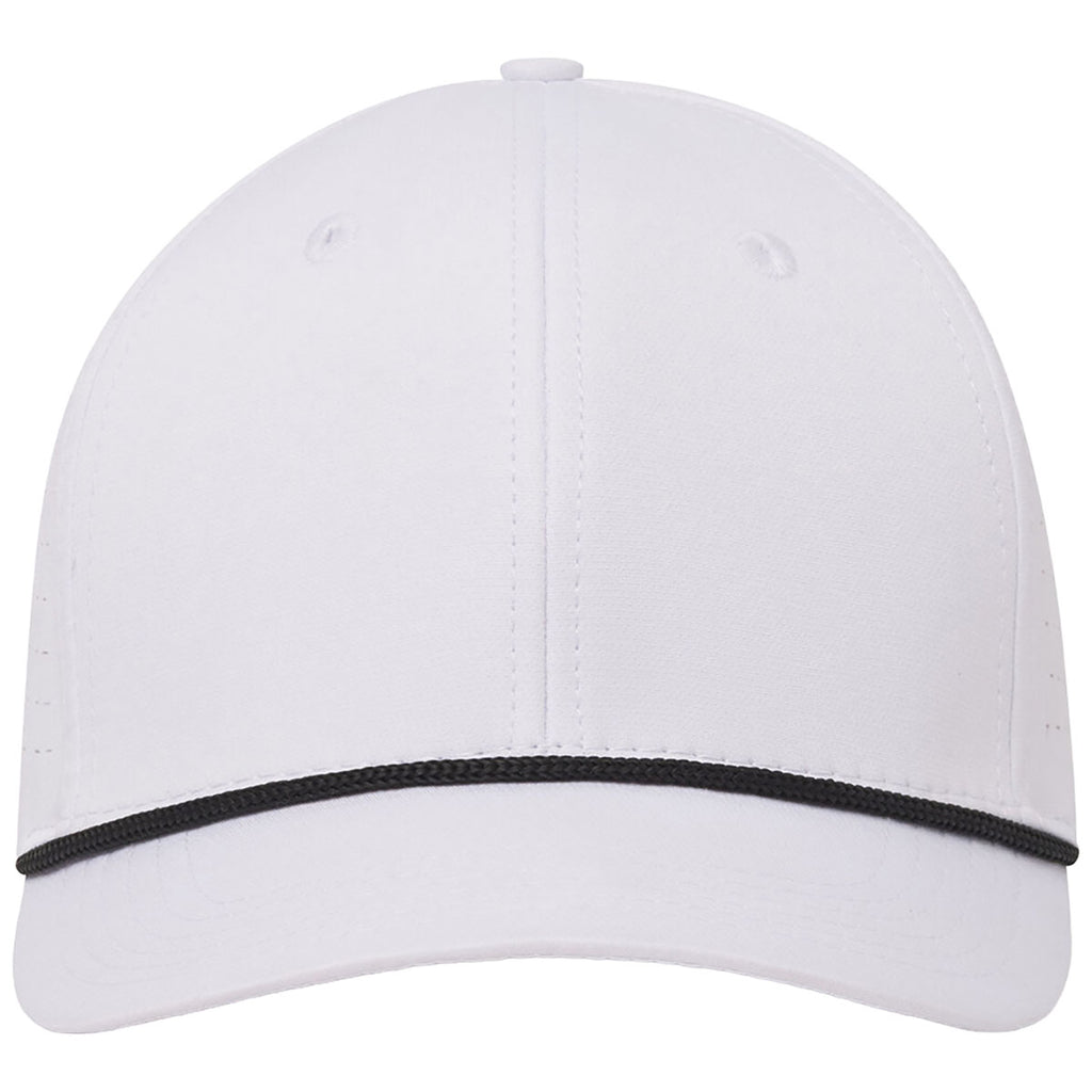 UNRL Mid-Pro Vented Rope Snapback White/Black