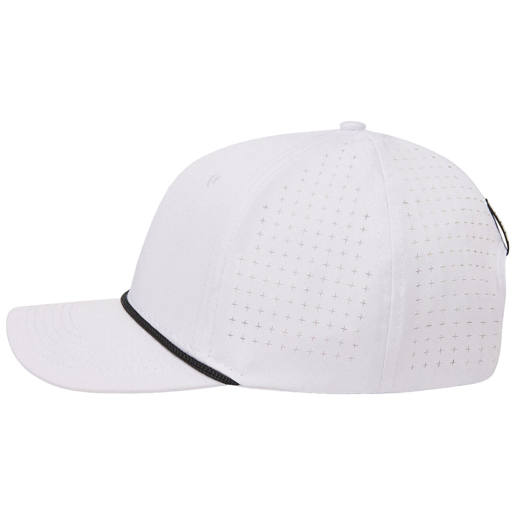 UNRL Mid-Pro Vented Rope Snapback White/Black