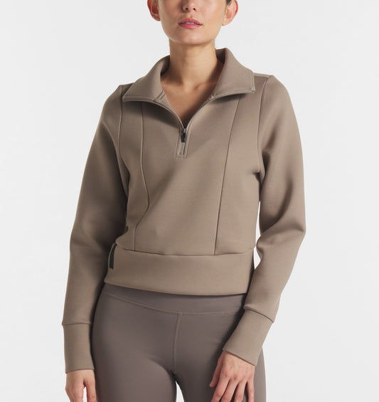 UNRL LuxBreak Half Zip Pullover – Black