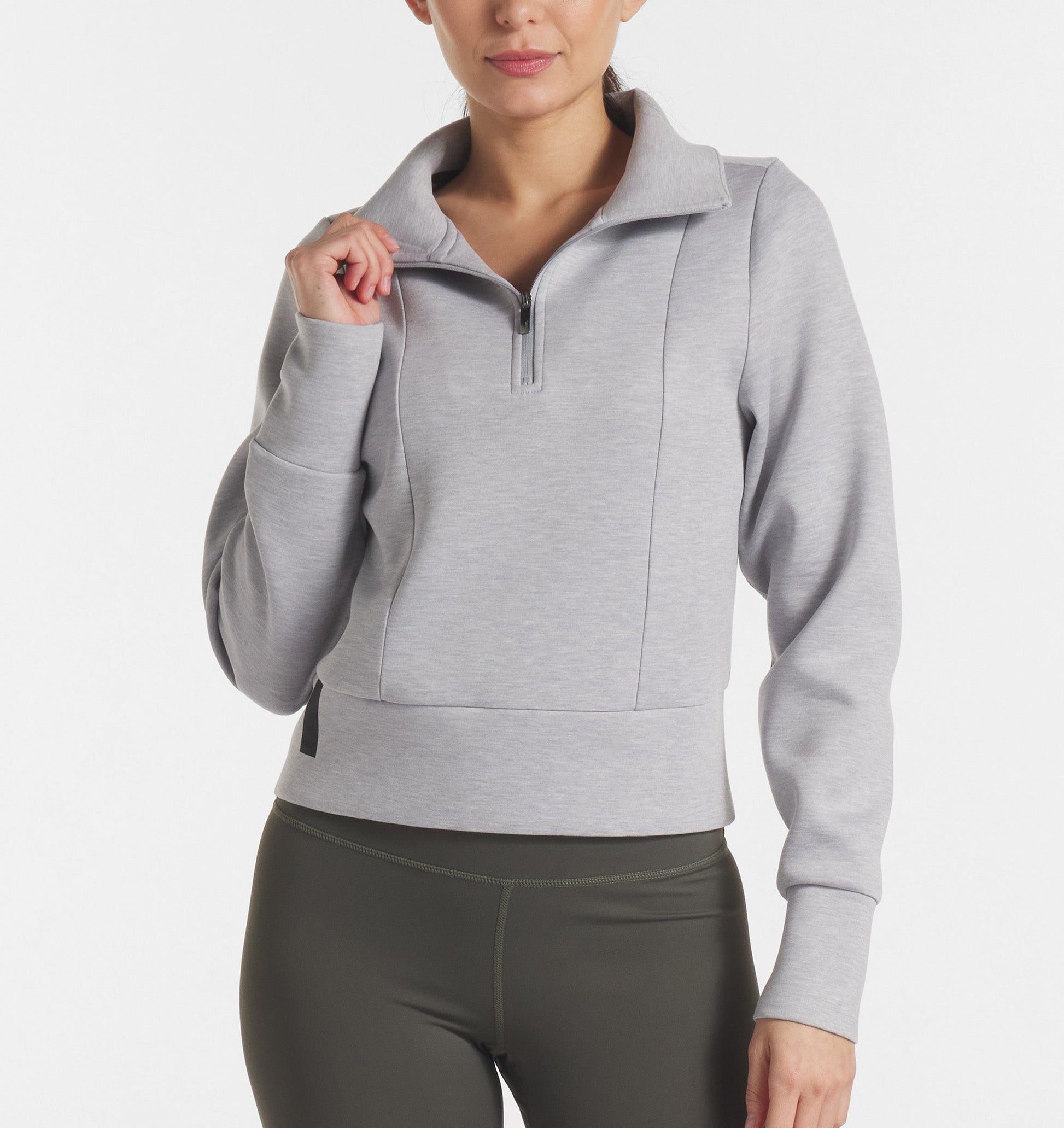 UNRL LuxBreak Half Zip Pullover – Heather Gray