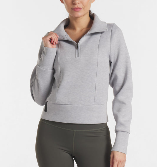 UNRL LuxBreak Half Zip Pullover – Heather Gray