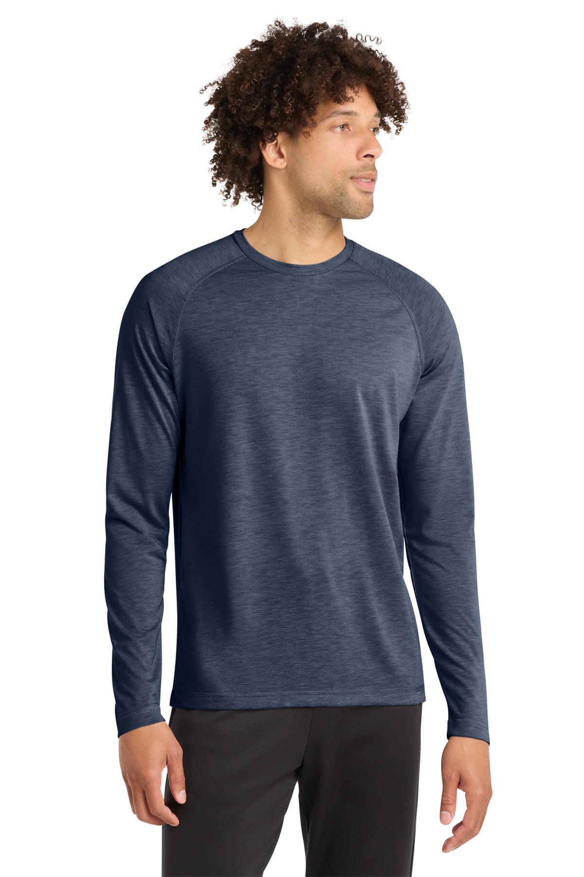 Sport-Tek    PosiCharge    Long Sleeve Tri-Blend Wicking Raglan Tee ST400LS