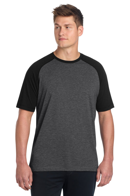 Sport-Tek    PosiCharge    Tri-Blend Wicking Raglan Tee. ST400