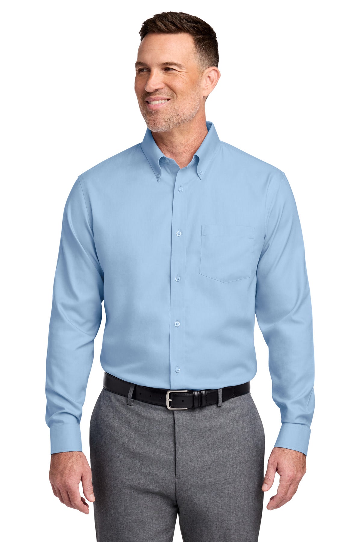 Brooks Brothers ®  Tall Wrinkle-Free Stretch Nailhead Shirt TBB18002 | Add Your Logo