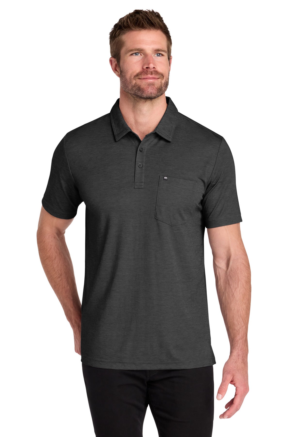 TravisMathew Oceanside Heather Pocket Polo TM1MY404 | Add Your Logo