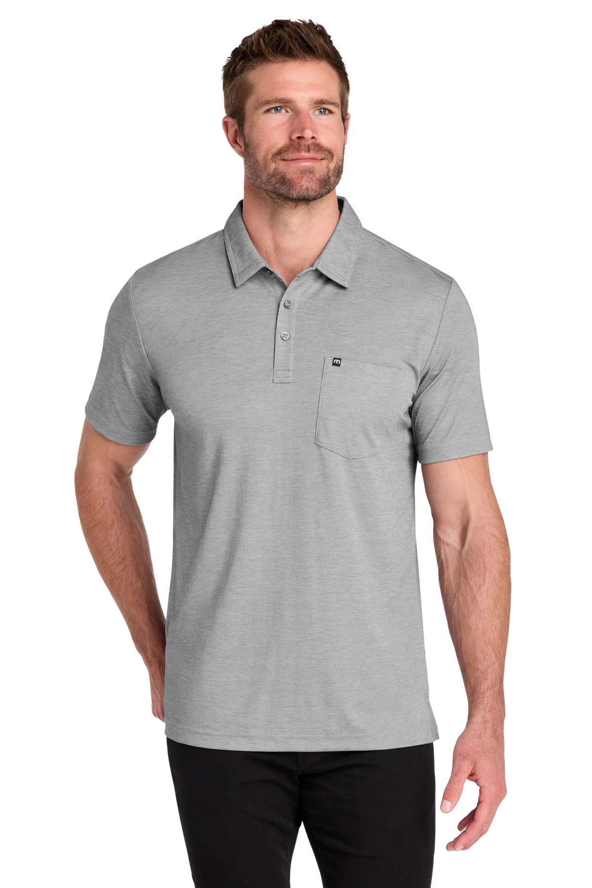 TravisMathew Oceanside Heather Pocket Polo TM1MY404 | Add Your Logo