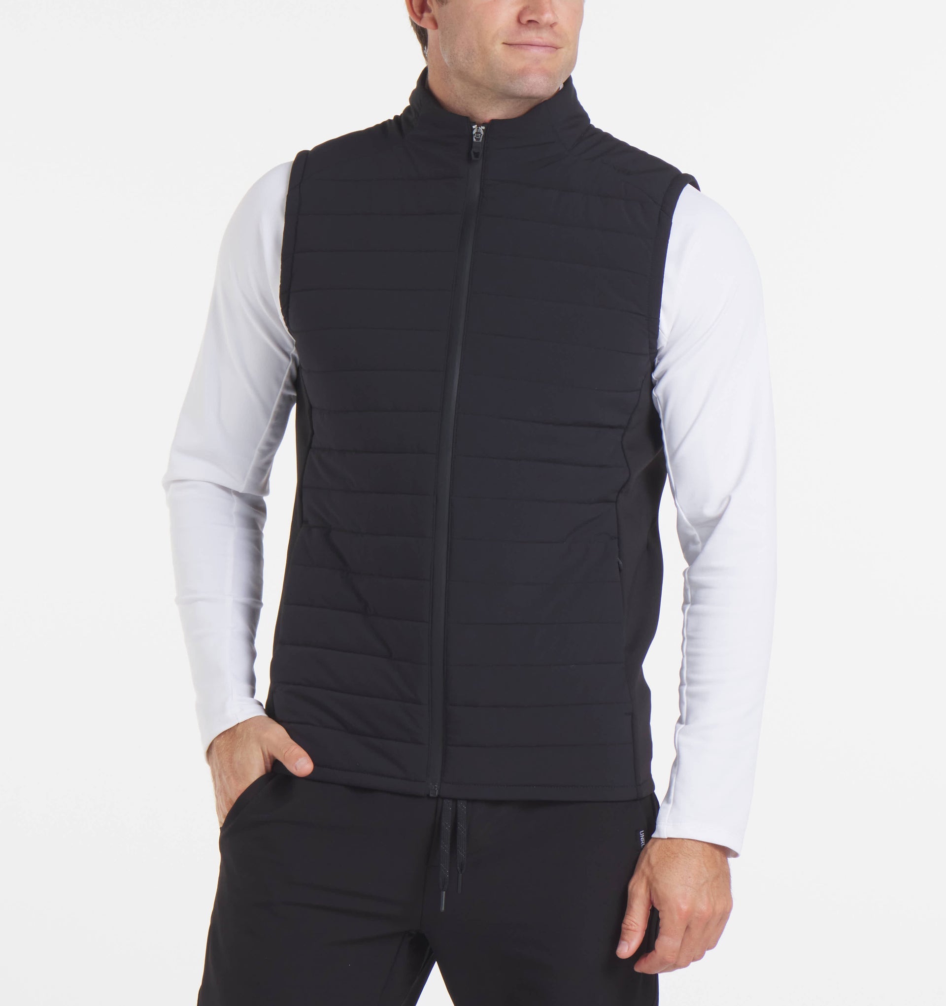 UNRL Mens Vancouver Quilted Vest Ã¢â‚¬â€œ Black