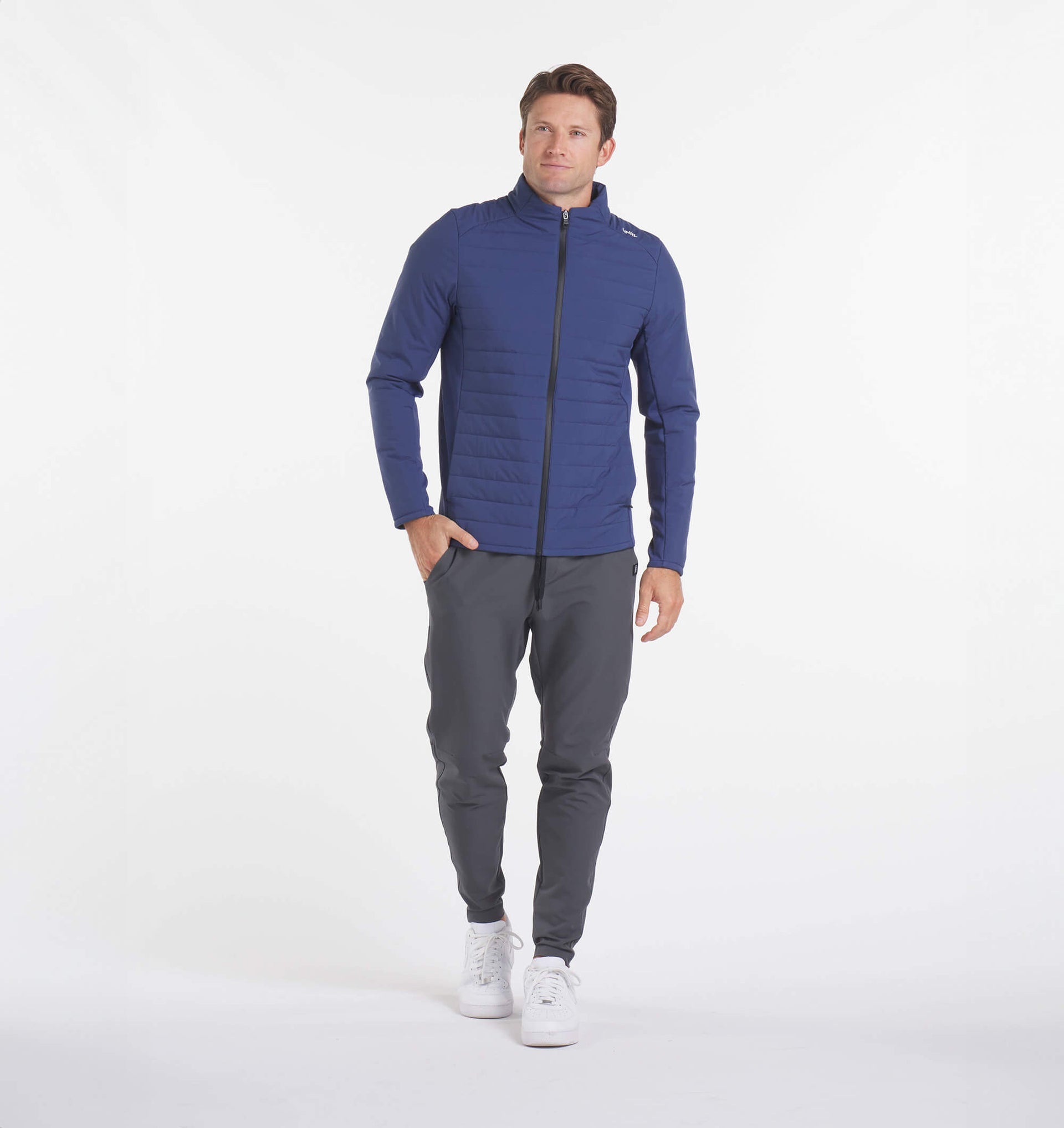 UNRL Mens Montreal Quilted Jacket Ã¢â‚¬â€œ Harbor Blue