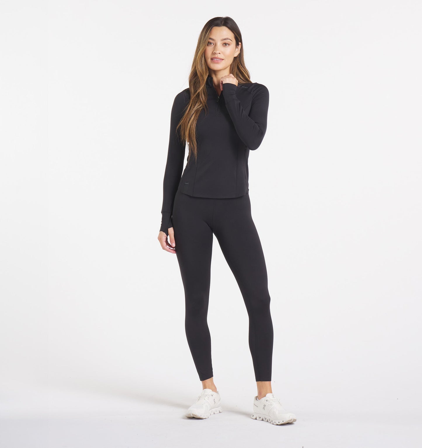 UNRL Womens Performa Fitted Half-Zip Ã¢â‚¬â€œ Black