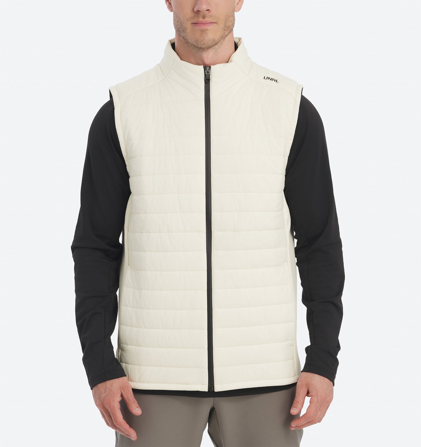 UNRL Mens Vancouver Quilted Vest Ã¢â‚¬â€œ Coconut