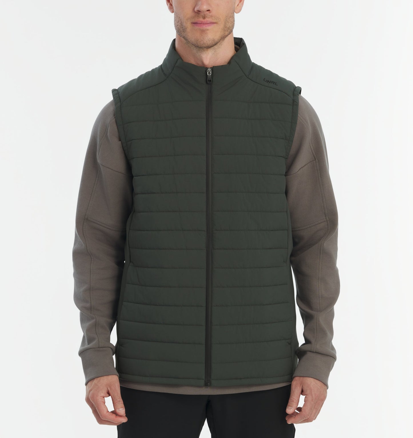 UNRL Mens Vancouver Quilted Vest Ã¢â‚¬â€œ Pine