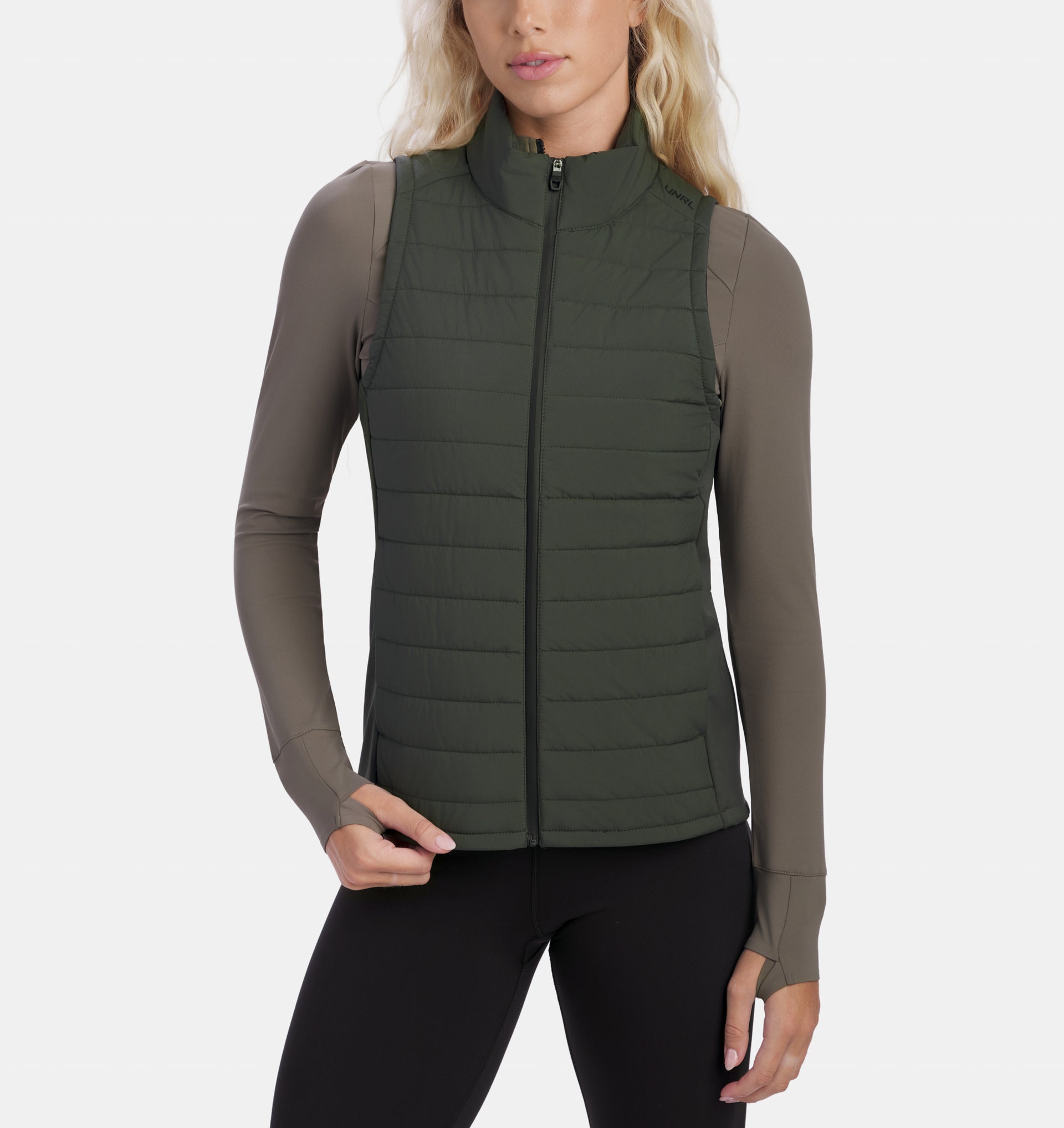 UNRL Womens Vancouver Quilted Vest Ã¢â‚¬â€œ Pine