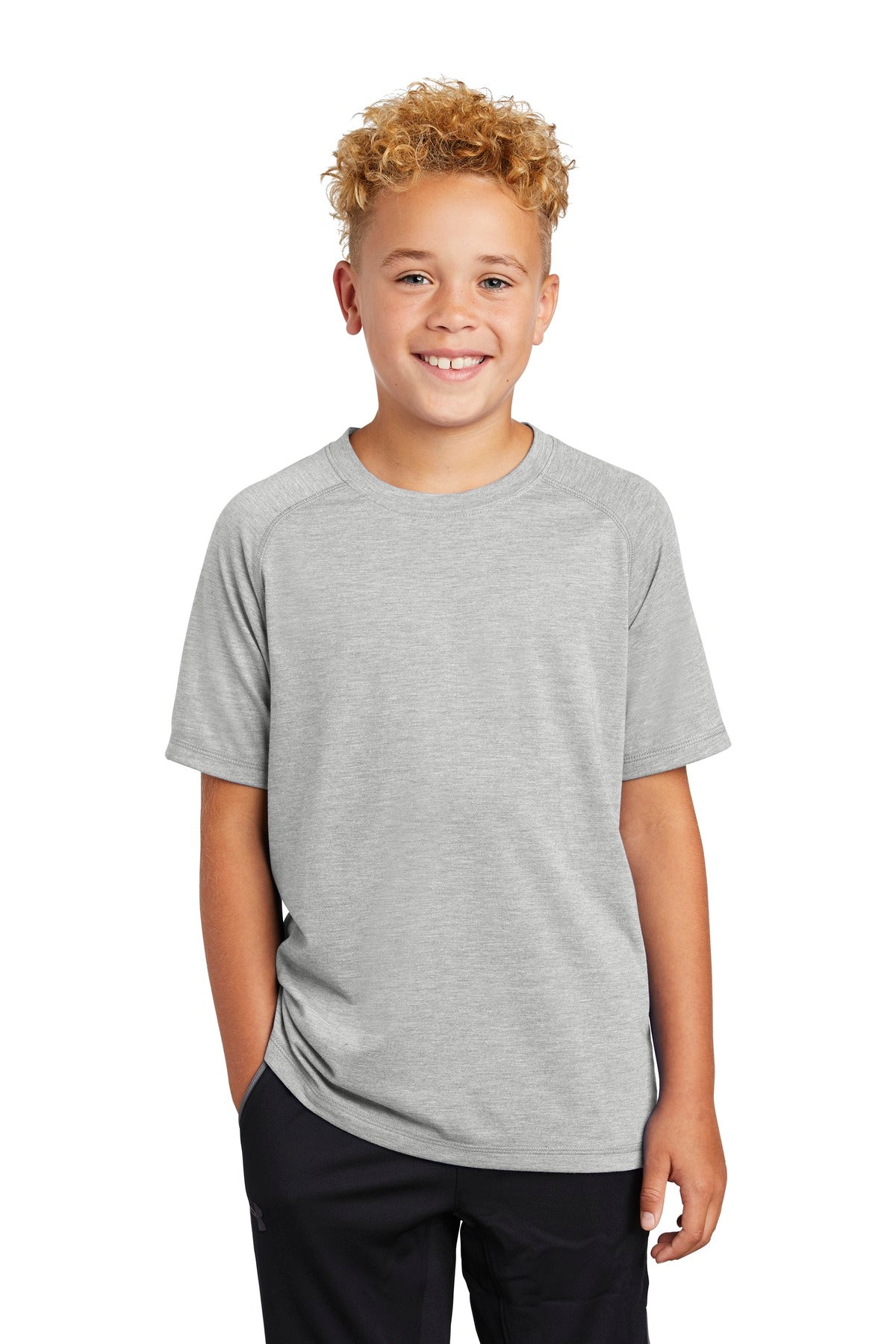 Sport-Tek    Youth PosiCharge    Tri-Blend Wicking Raglan Tee. YST400