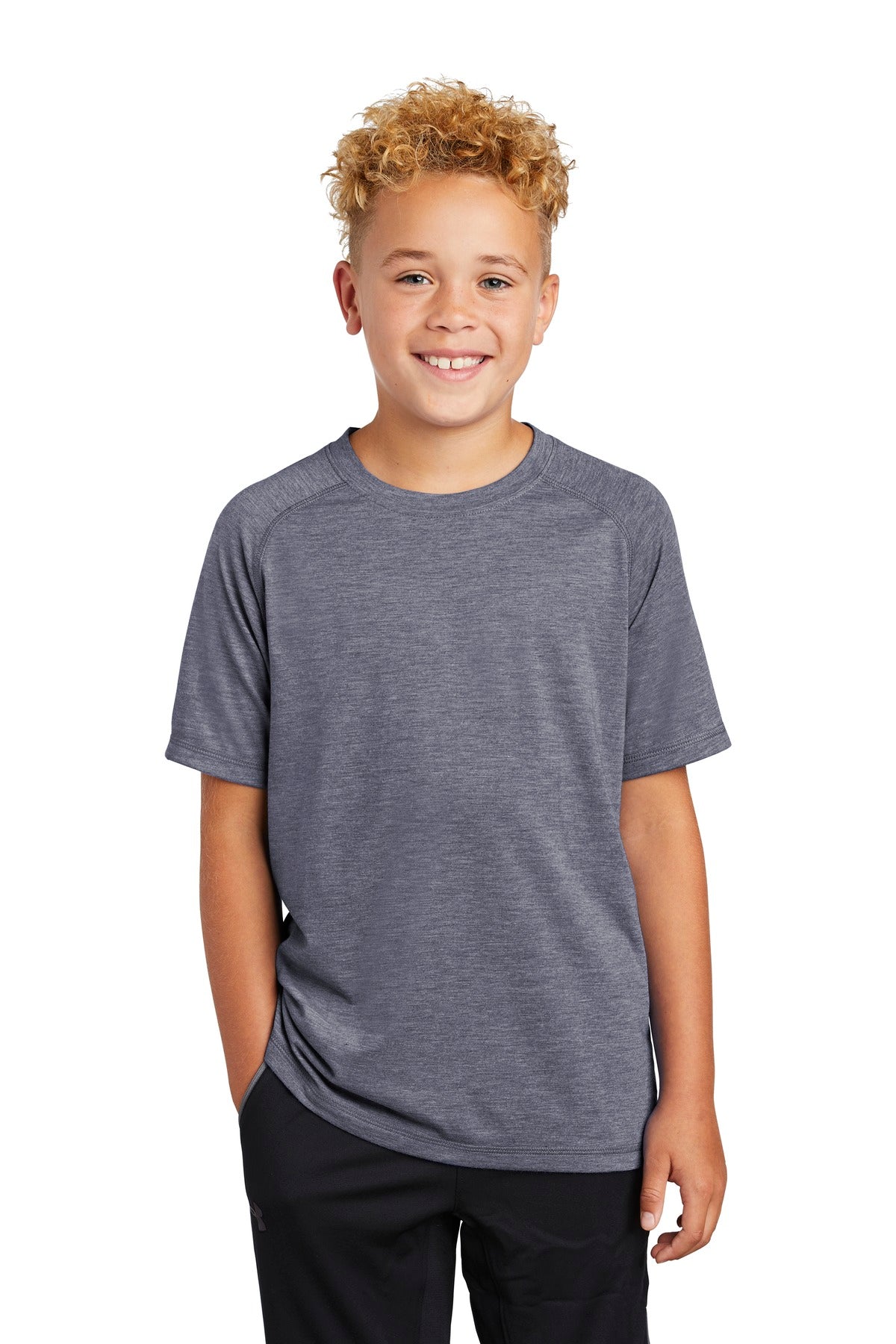 Sport-Tek    Youth PosiCharge    Tri-Blend Wicking Raglan Tee. YST400