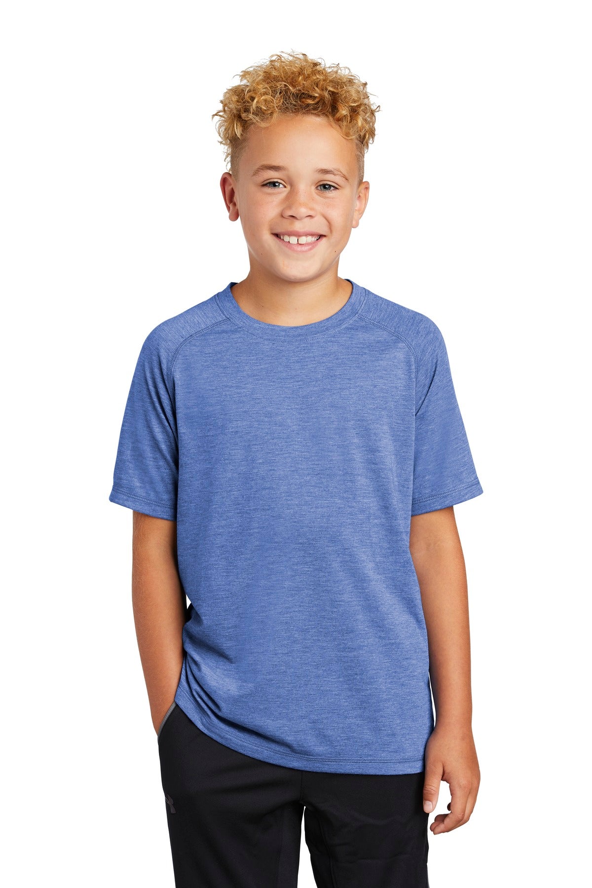 Sport-Tek    Youth PosiCharge    Tri-Blend Wicking Raglan Tee. YST400
