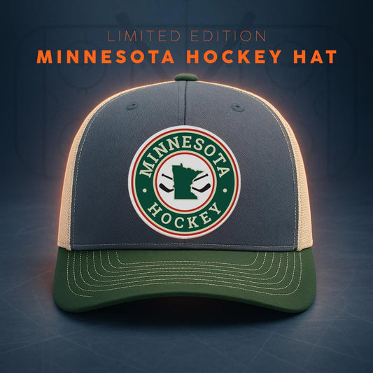 Minnesota Hockey Hat - Limited Edition - Heather Grey/Birch/Army Olive