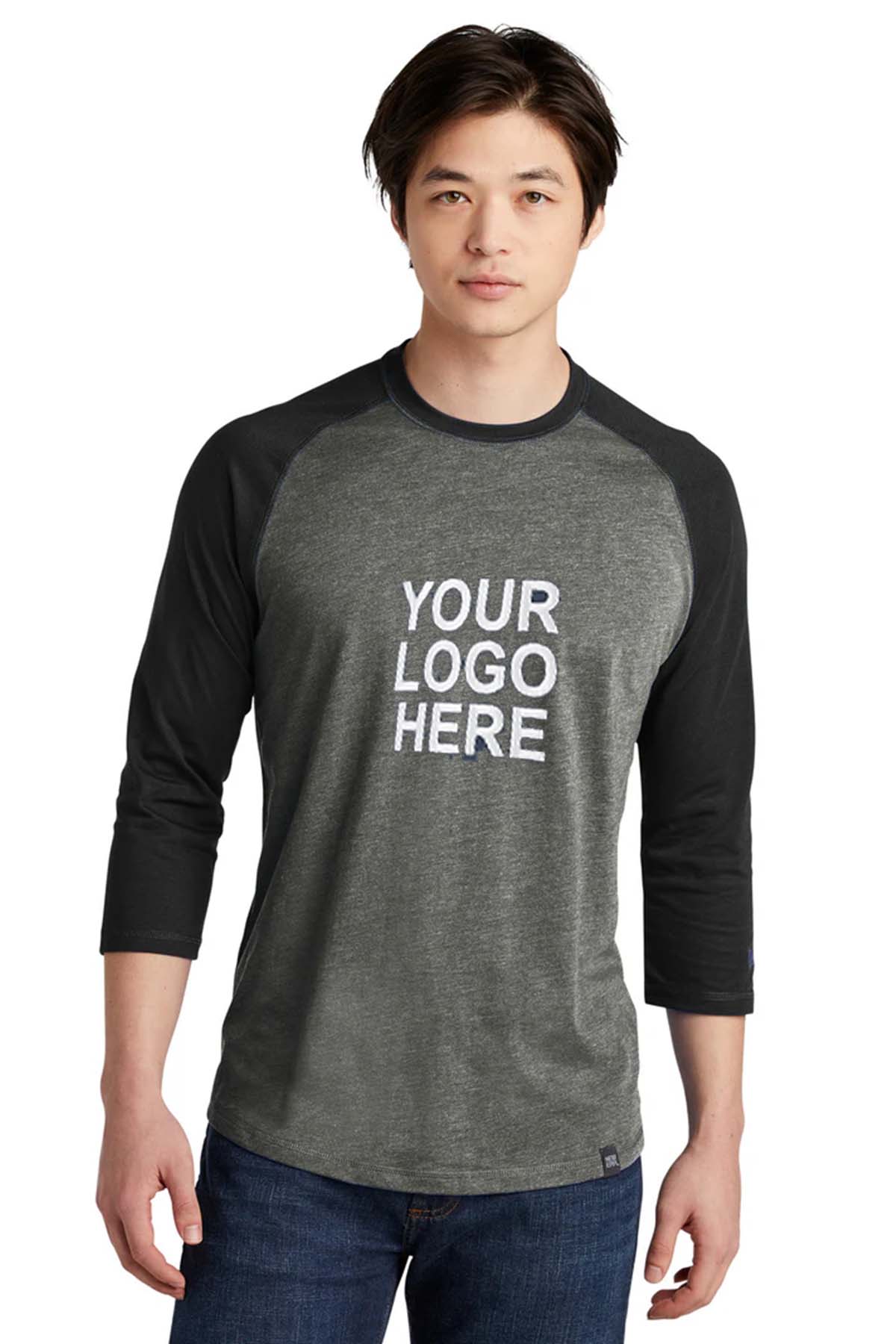 New Era    Heritage Blend 3/4-Sleeve Baseball Raglan Tee. NEA104