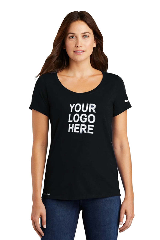 Nike Women's Dri-FIT Cotton/Poly Scoop Neck Tee. NKBQ5234